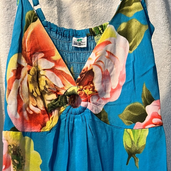 Island Planet Miami Beach size small beach cover up or summer floral dress👗🦋🌸 - Picture 8 of 9